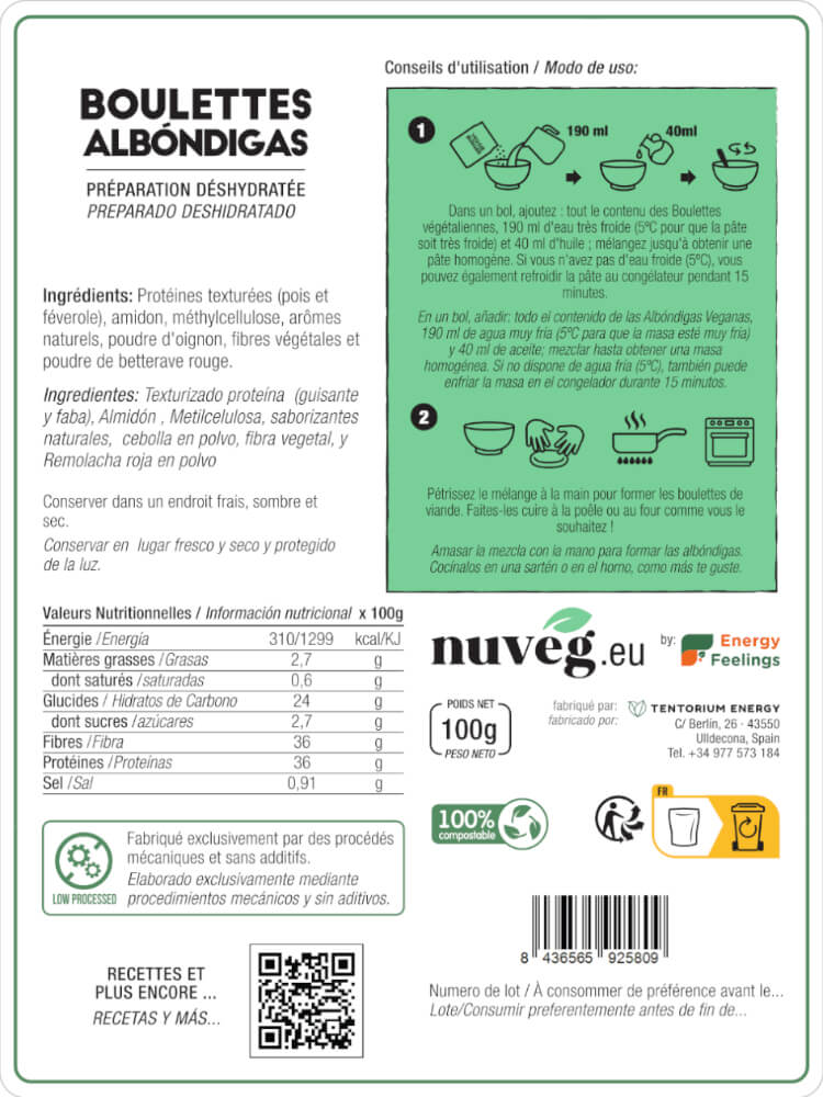 Albóndigas Veganas Nuveg - Imagen 3