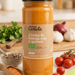 crema de lentejas rojas y quinoa