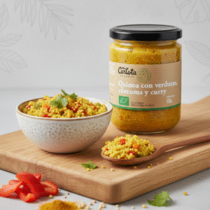 Quinoa con Verduras, Cúrcuma y Curry