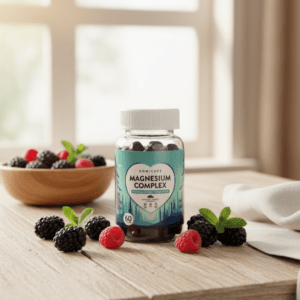 Suplemento de magnesio en gominolas sin azúcar y sin gluten Gomicare para el sistema nervioso y muscular.
