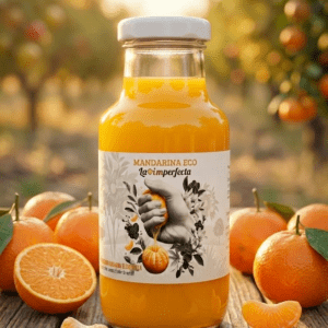 Botella de cristal de 220ml de Zumo de Mandarina Ecológico La Imperfecta Clemenvilla