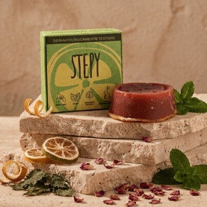 Caja del acondicionador sólido Citro de Stepy para nutrir y suavizar.